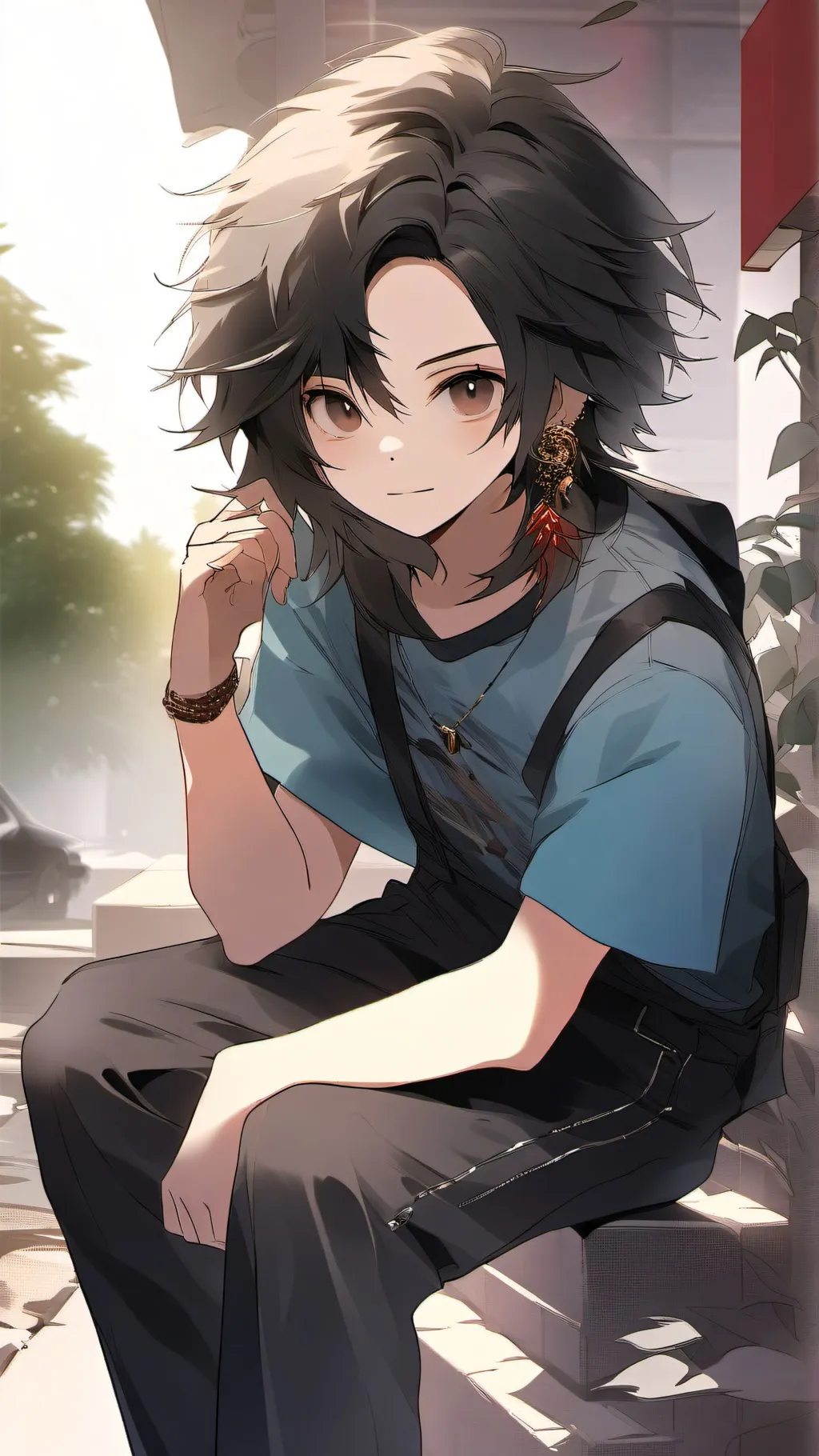 ai character: Azure background