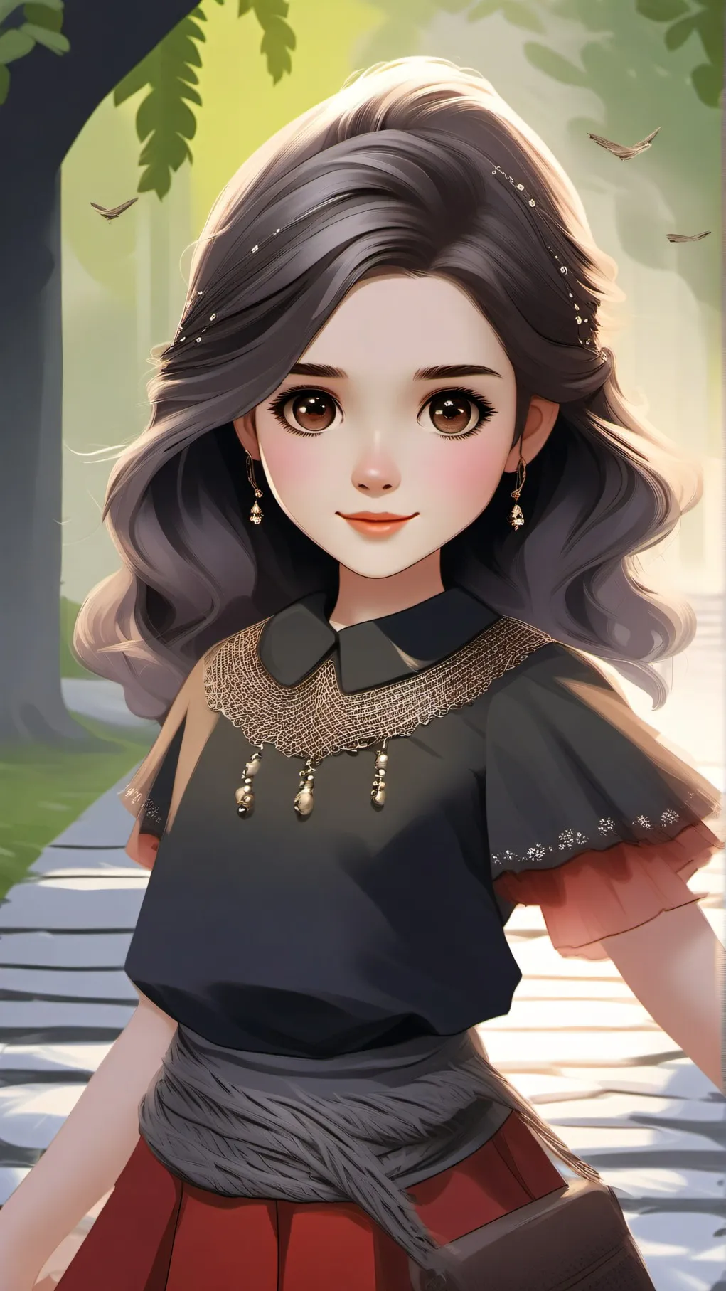 ai character: sandy background