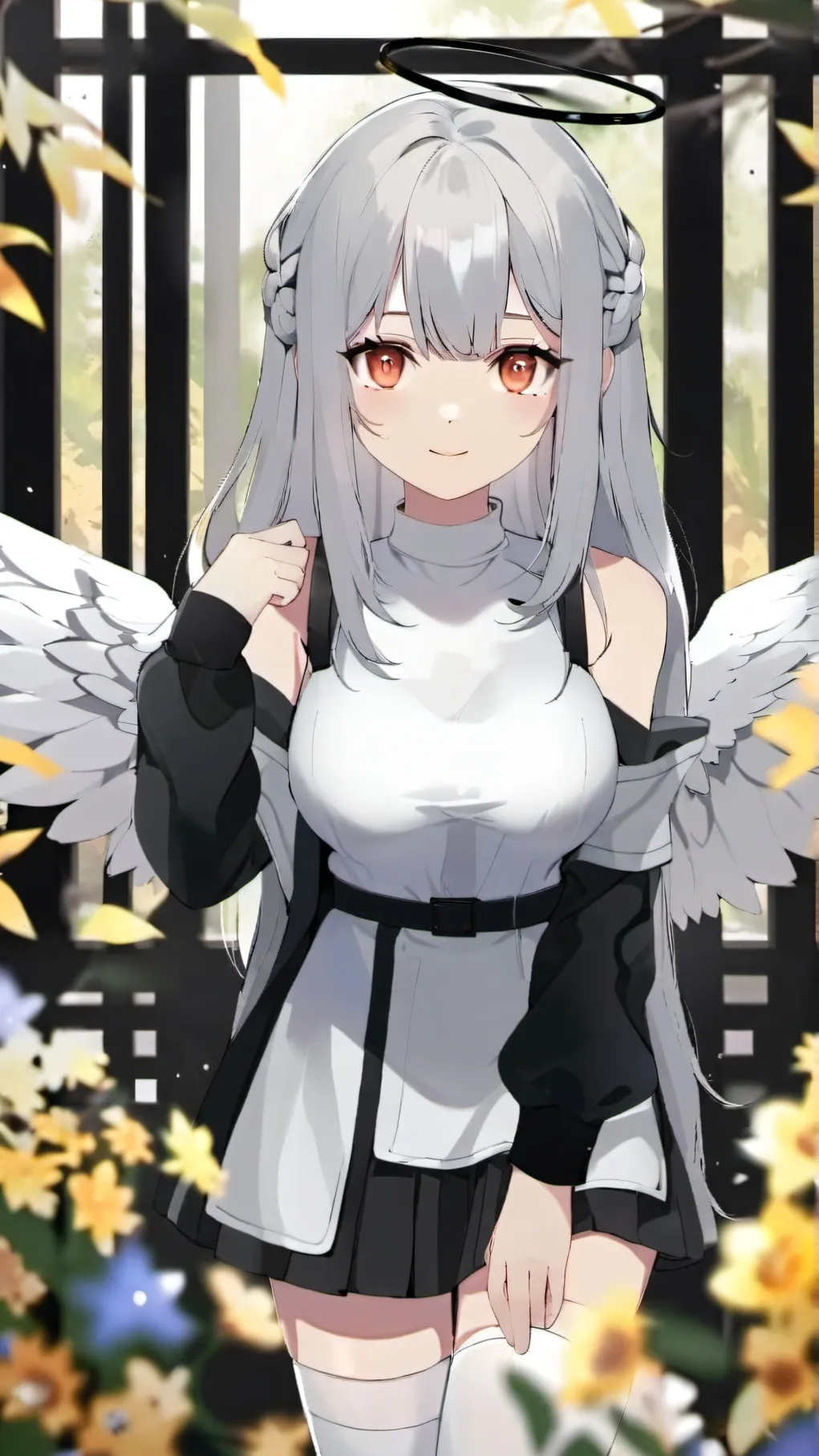 ai character: ANGEL ROBOT background