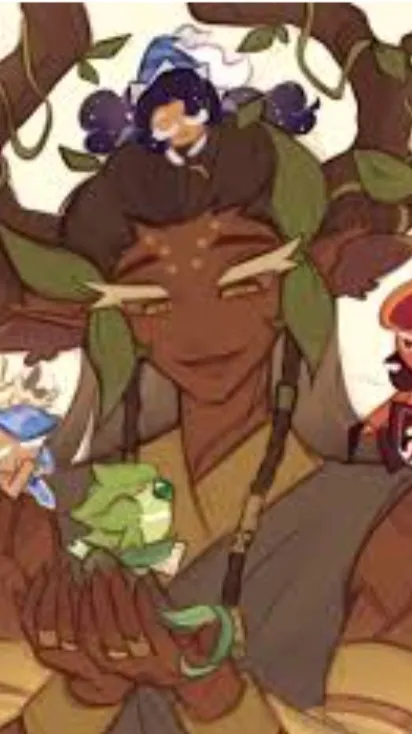 ai character: Millennial tree background