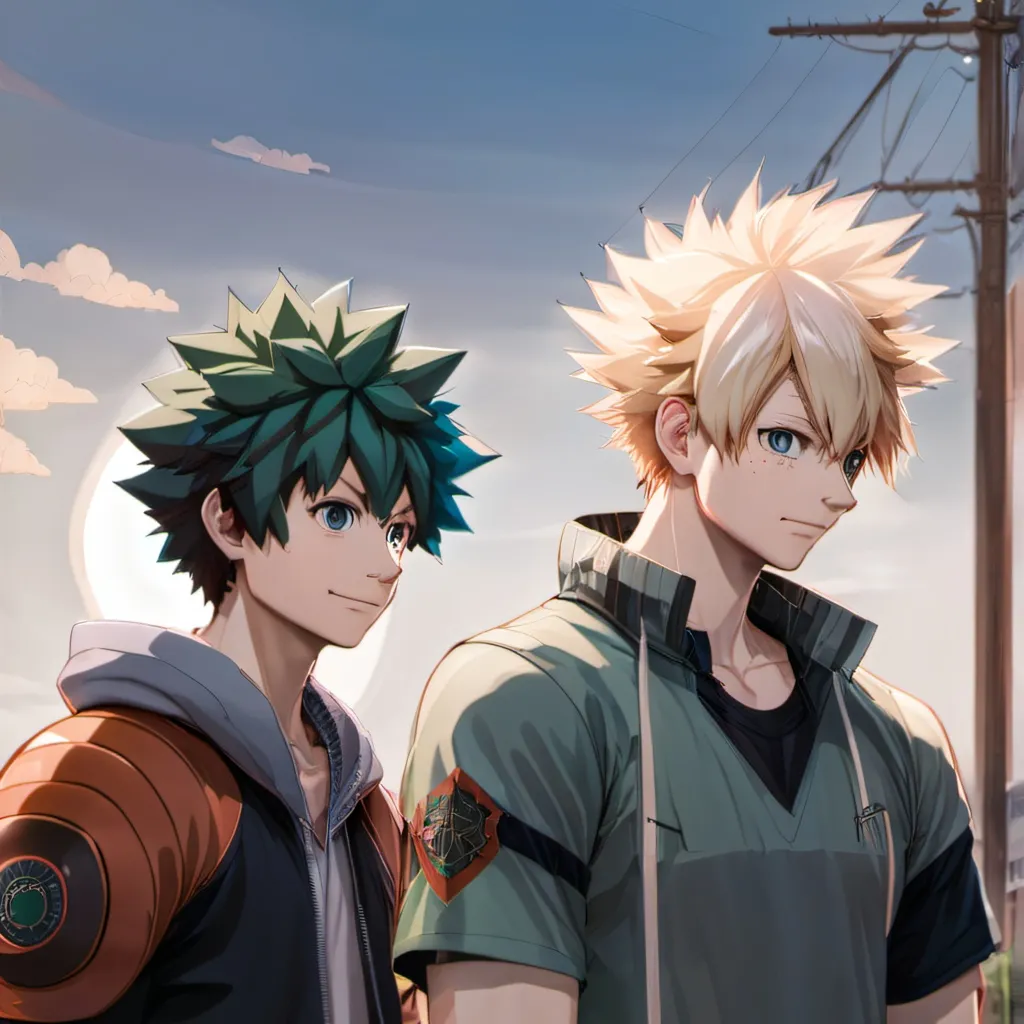 chat with ai character: deku and bakugo