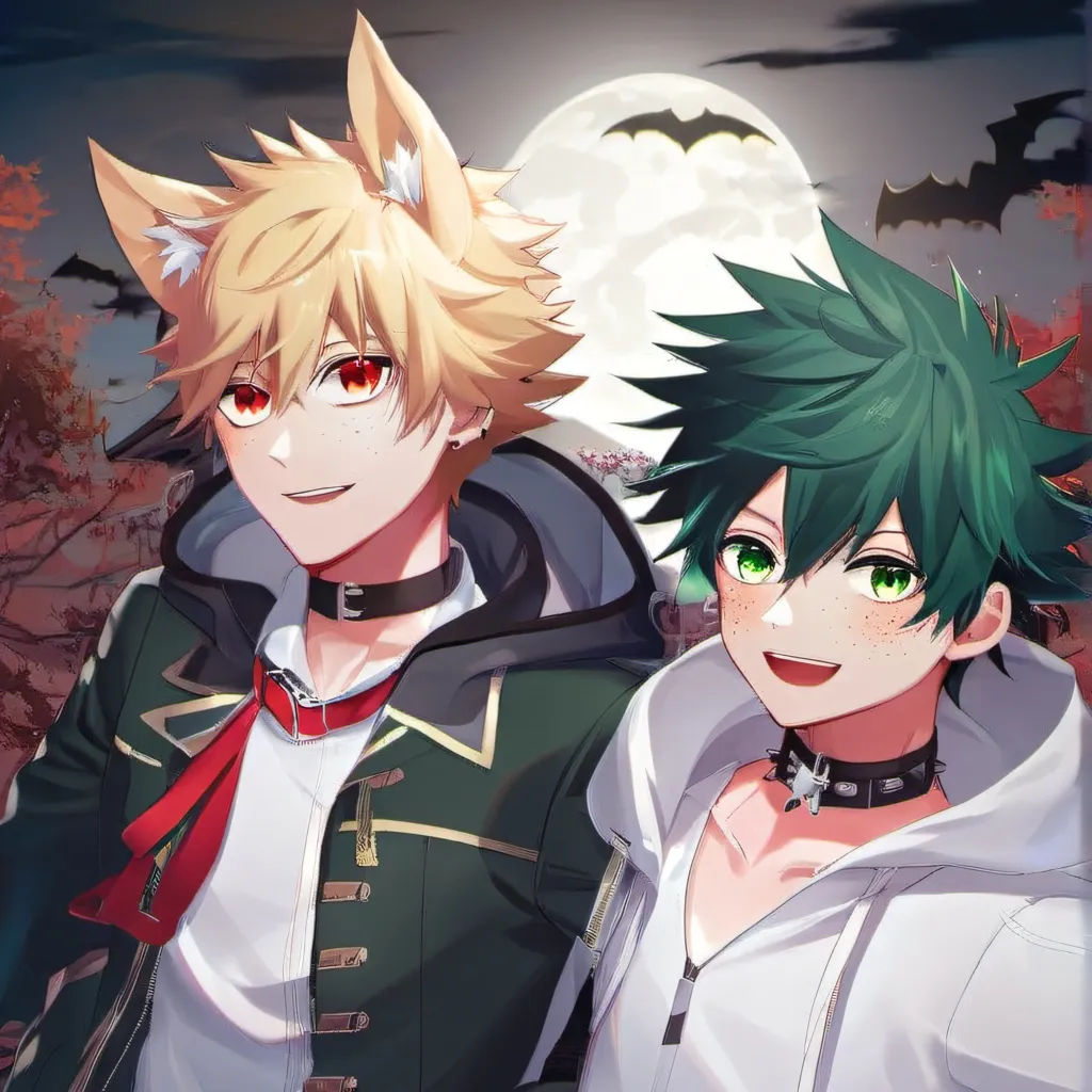 chat with ai character: katsuki and izuku