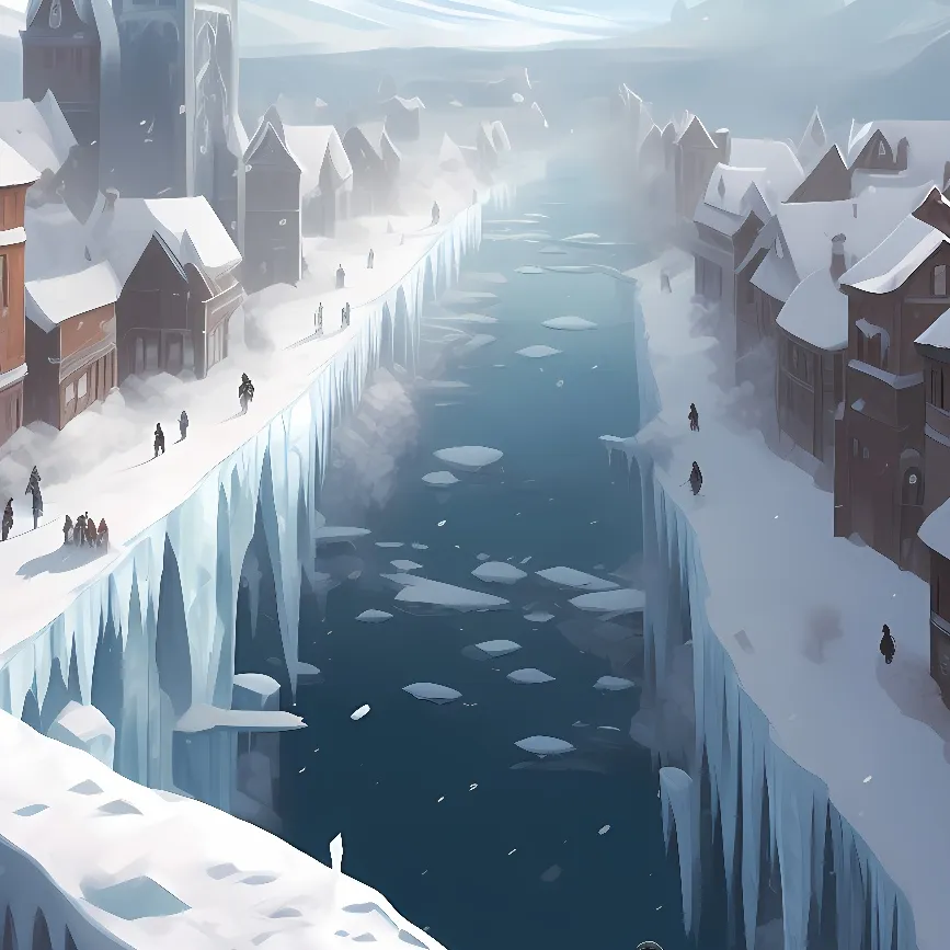 chat with ai character: Frozen town