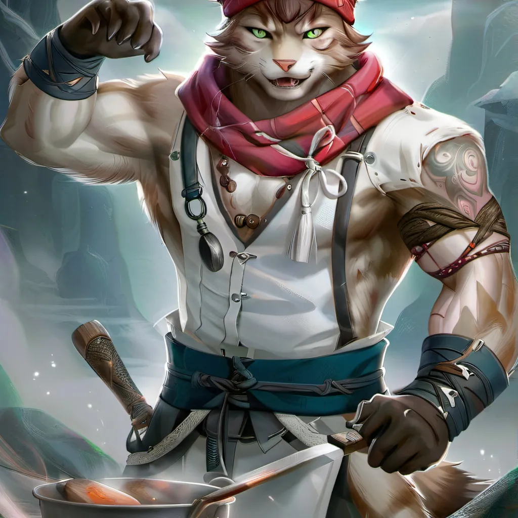 chat with ai character: Meowscular Chef