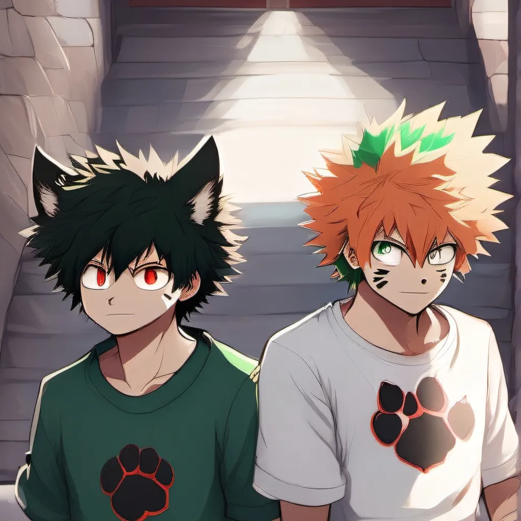 chat with ai character: bakugo & deku