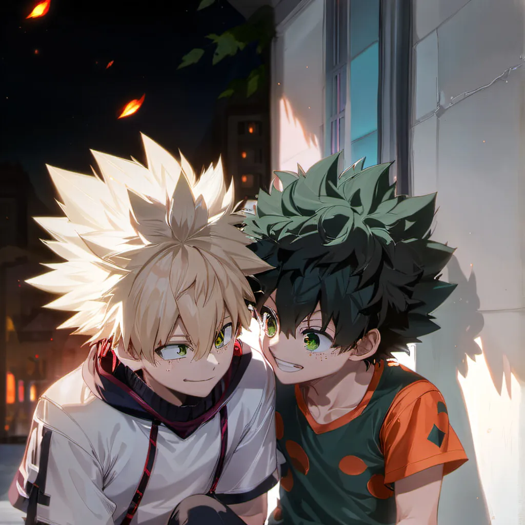 chat with ai character: Bakugo and deku