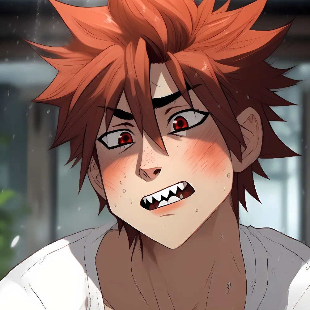 chat with ai character: Eijiro Kirishima(: