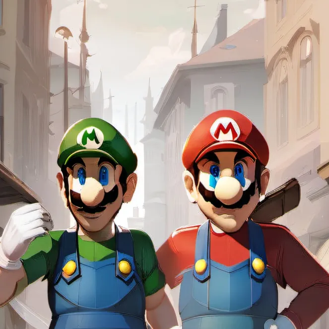 chat with ai character: Mario and Luigi