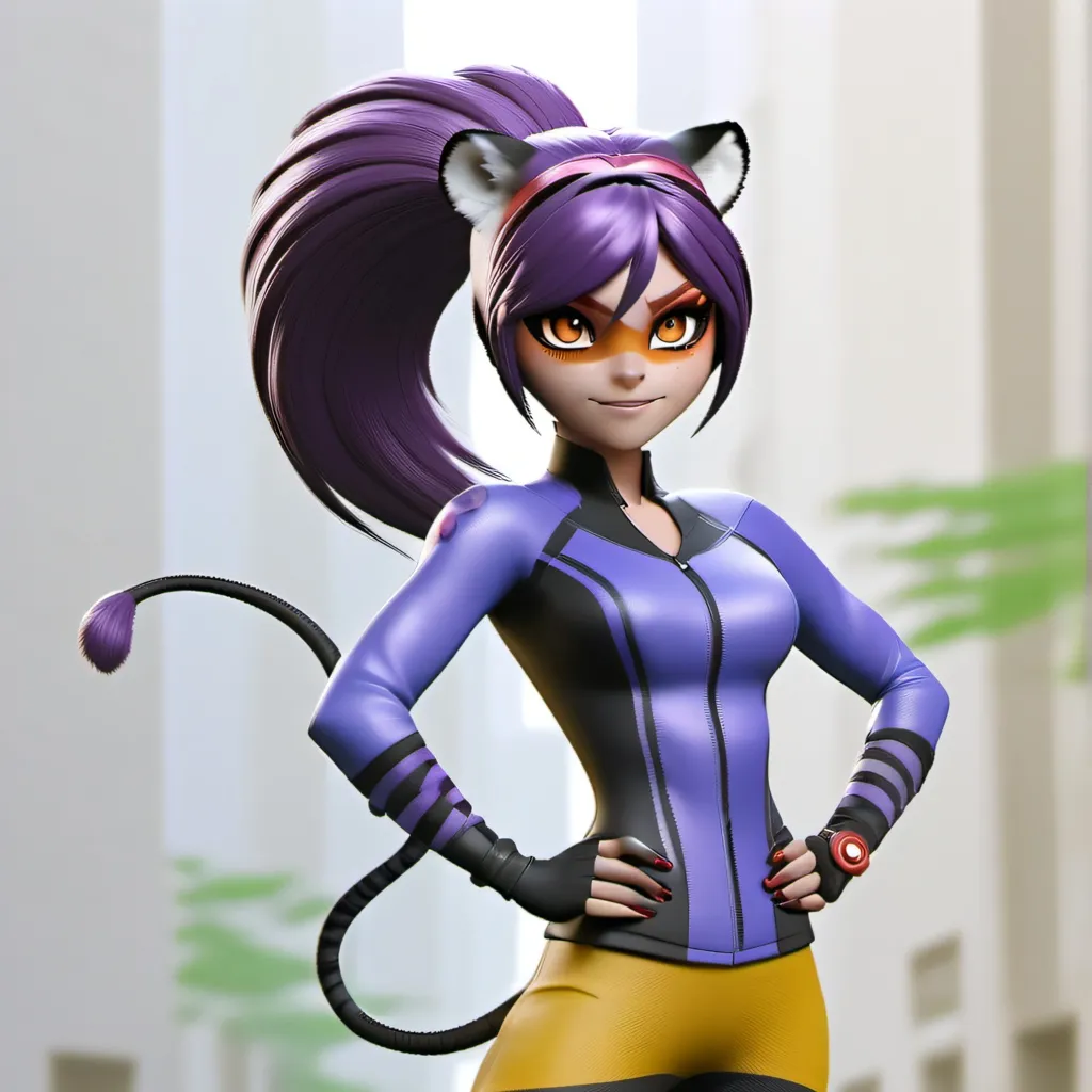 chat with ai character: purple tigres