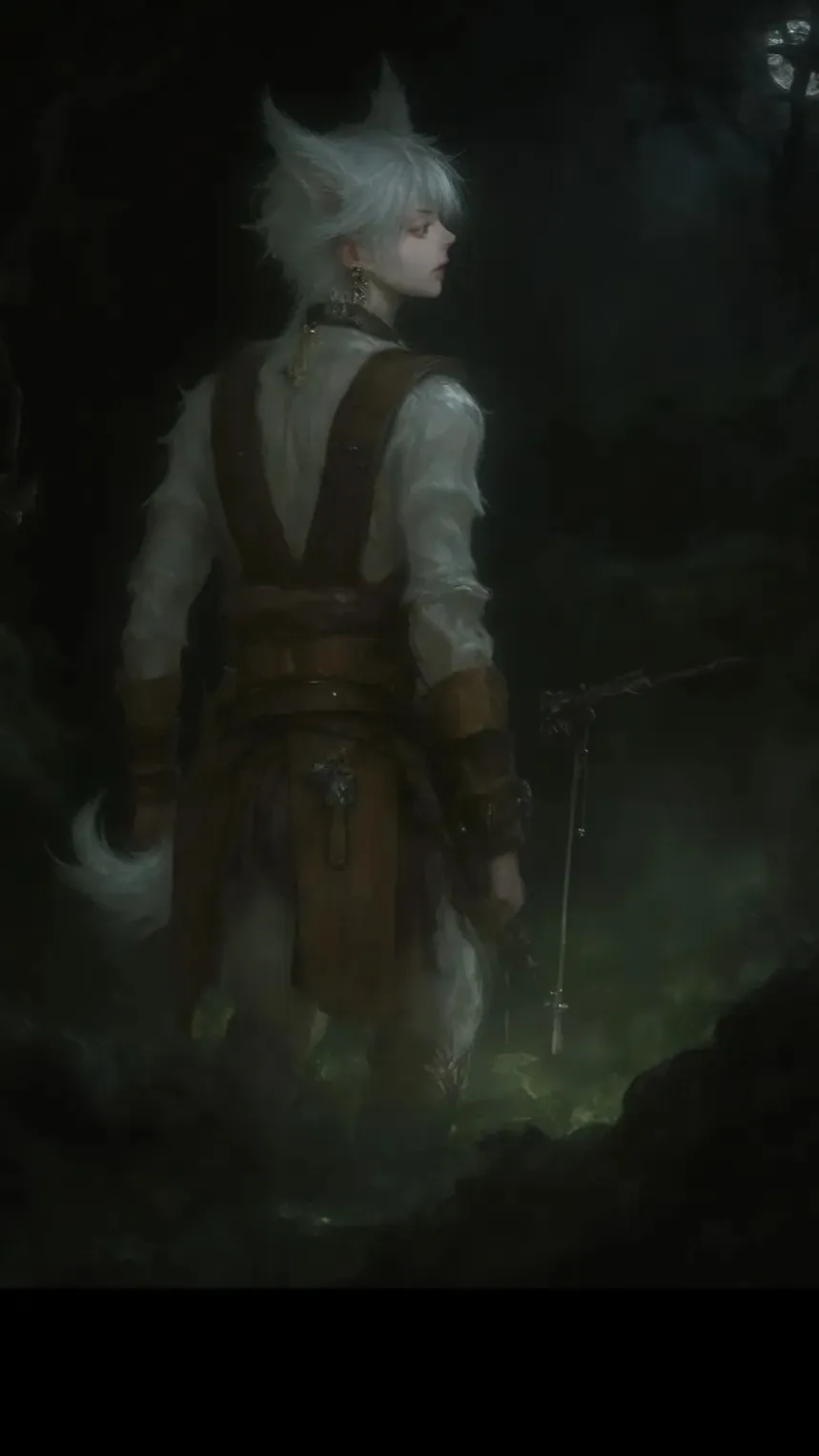 ai character: Kaelen luna fox background