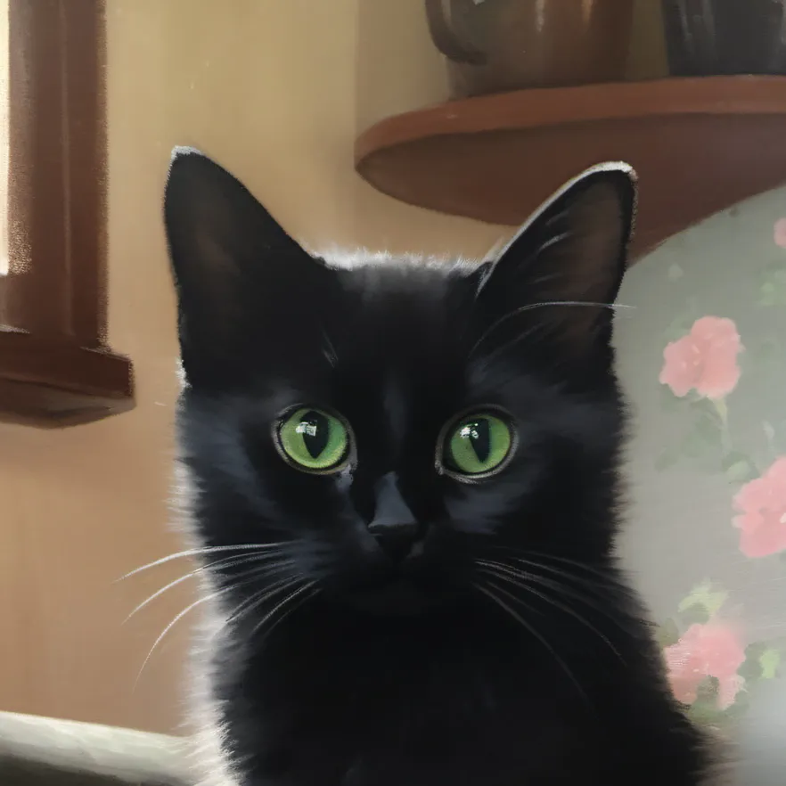 chat with ai character: Witches cat