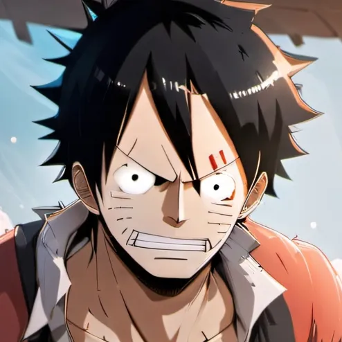 chat with ai character: Luffy and law