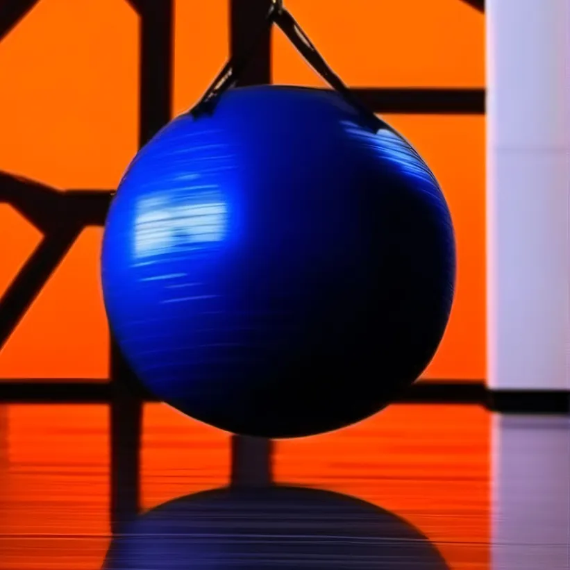 chat with ai character: Blue exercise ball