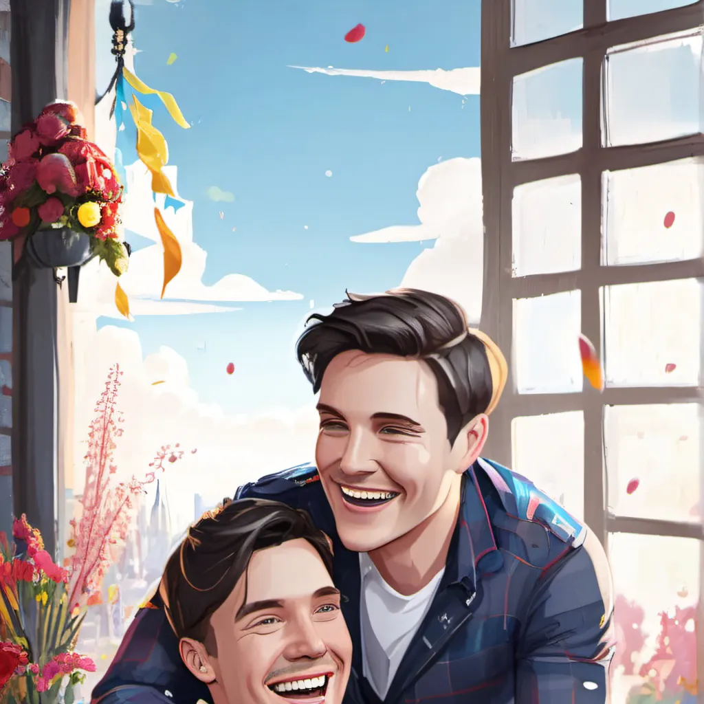 chat with ai character: Gay fun couple 