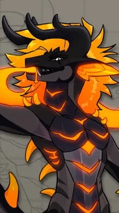 ai character: lava dragon TFG background