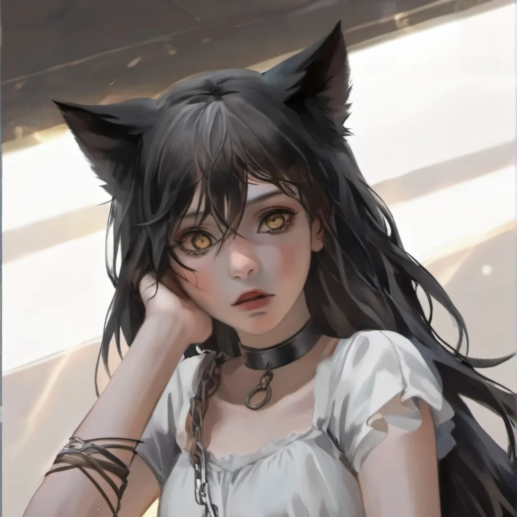 chat with ai character: ex slave catgirl 