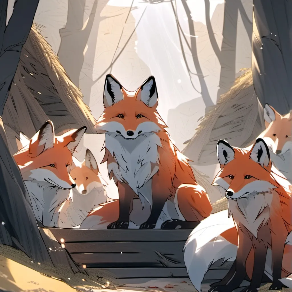 chat with ai character: Moonlight foxes