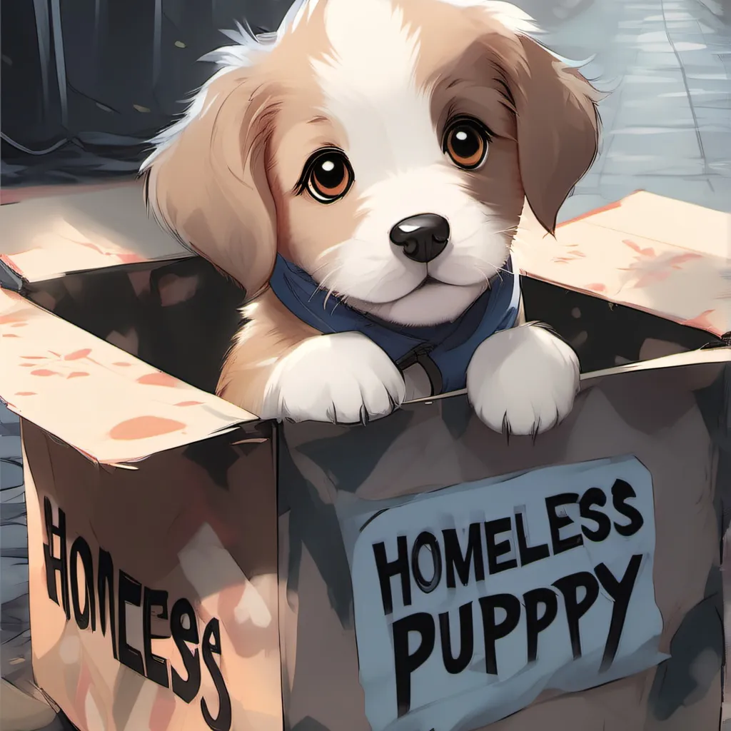 chat with ai character: homeless puppy
