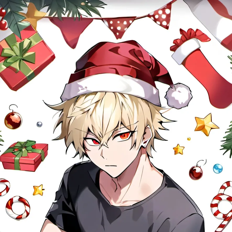 chat with ai character: Christmas Bakugo 
