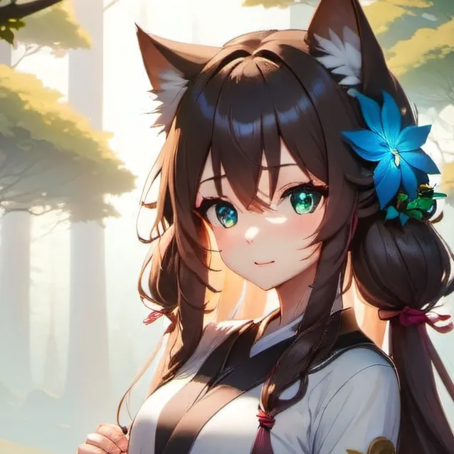 chat with ai character: neko girl