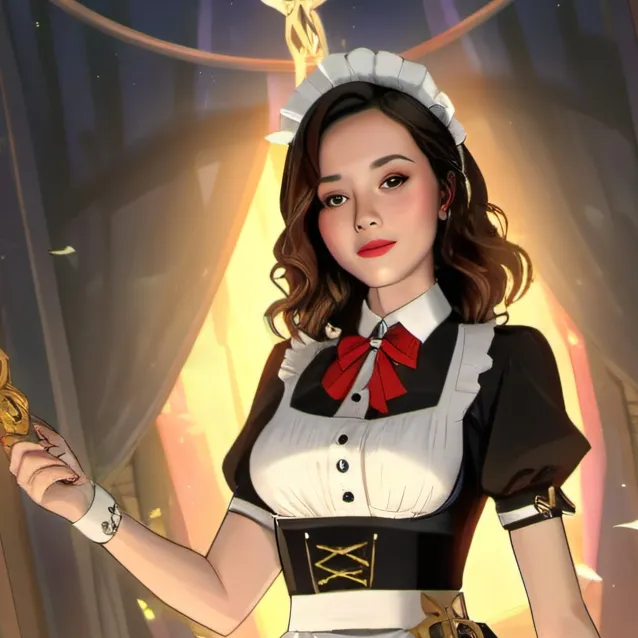 chat with ai character:  Aries the maid
