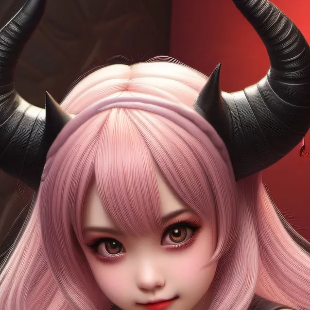 chat with ai character: demon girl cute