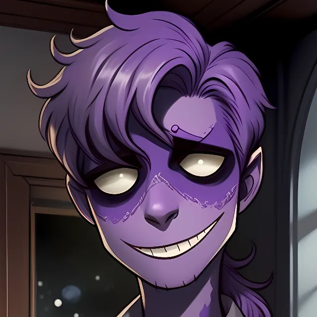 chat with ai character: purple guy DSAF  