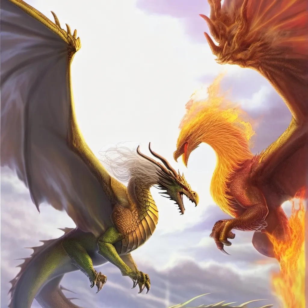 chat with ai character: Dragon and Phoenix