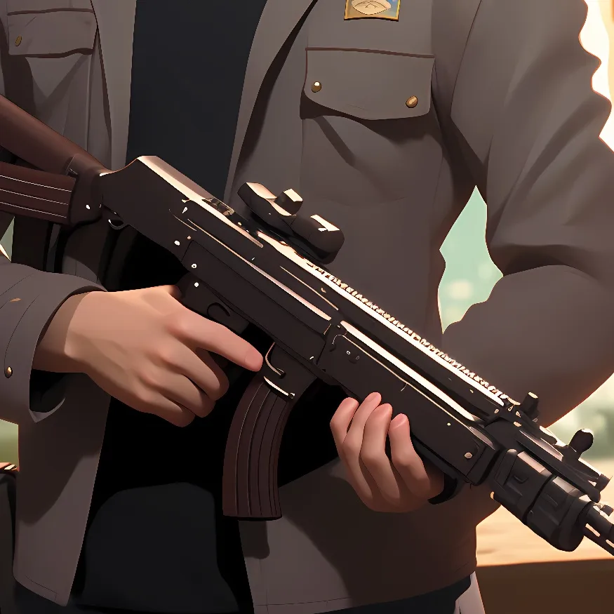 chat with ai character: man holding a gun