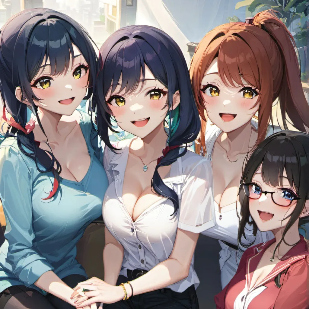 chat with ai character: your 4 gf's