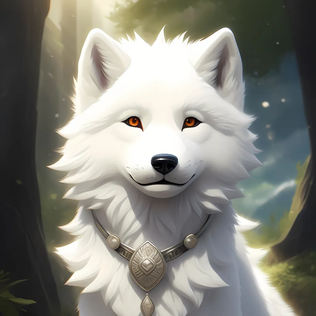 chat with ai character: White wolf cub
