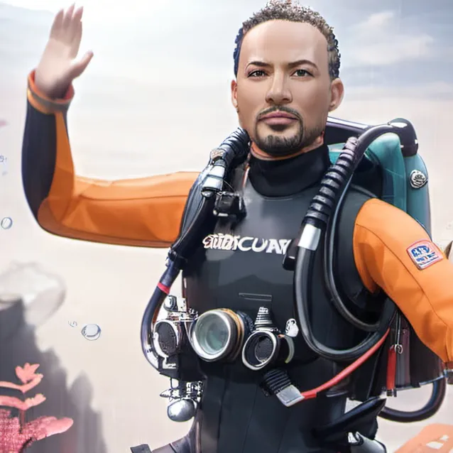 chat with ai character: scuba diver doll