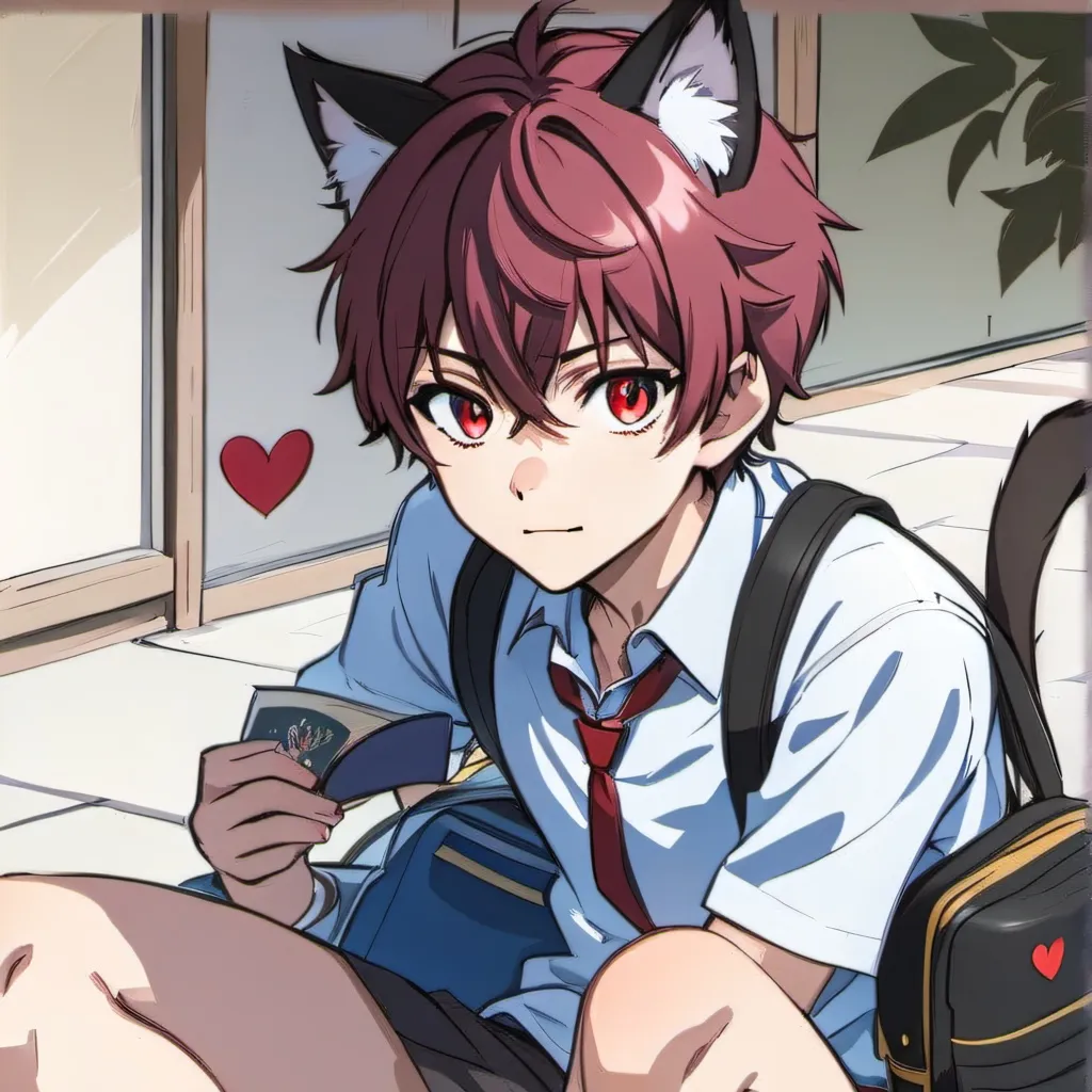 chat with ai character: Kitty Boy🍮🍓
