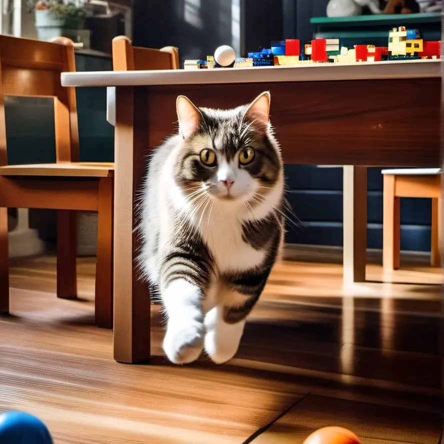 chat with ai character: a playful cat
