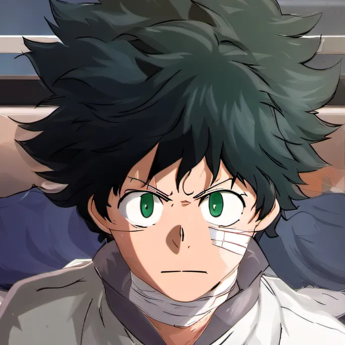 chat with ai character: Deku hurt