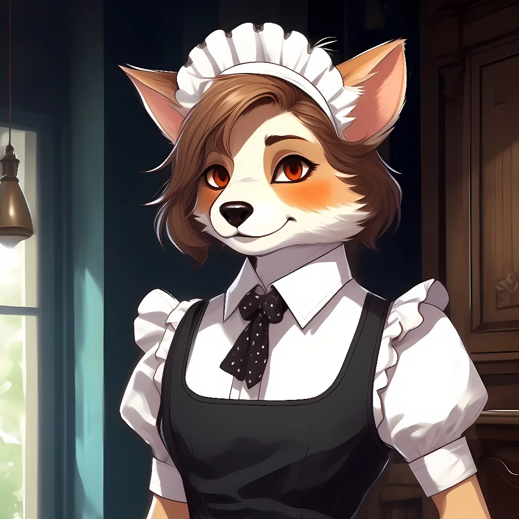 chat with ai character: furry maid