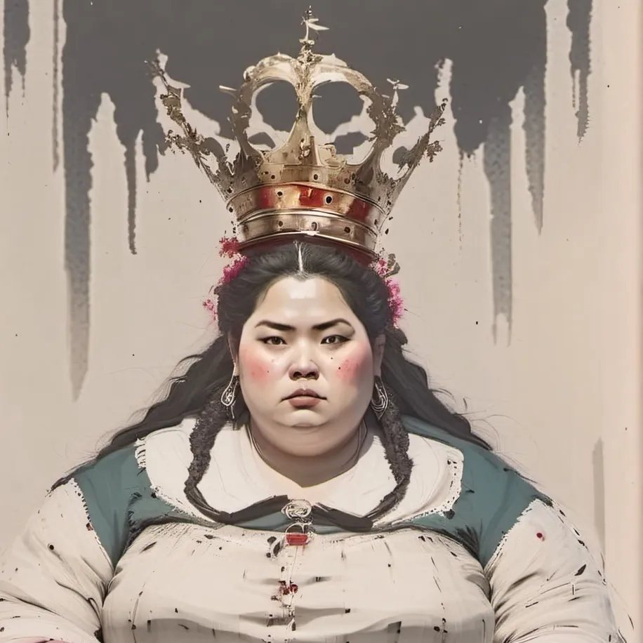 chat with ai character: kidnaper queen fat