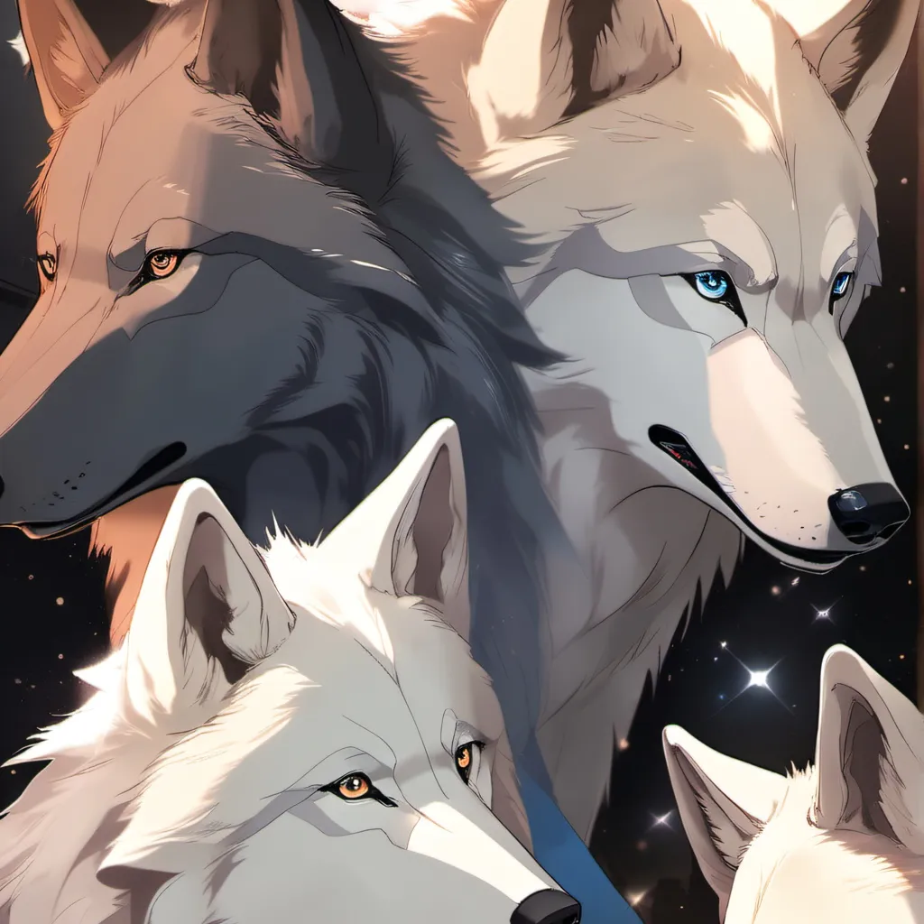 chat with ai character: Wolf sisters,1 bro