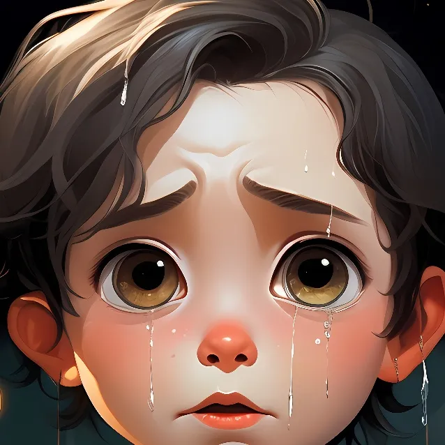 chat with ai character: crying child