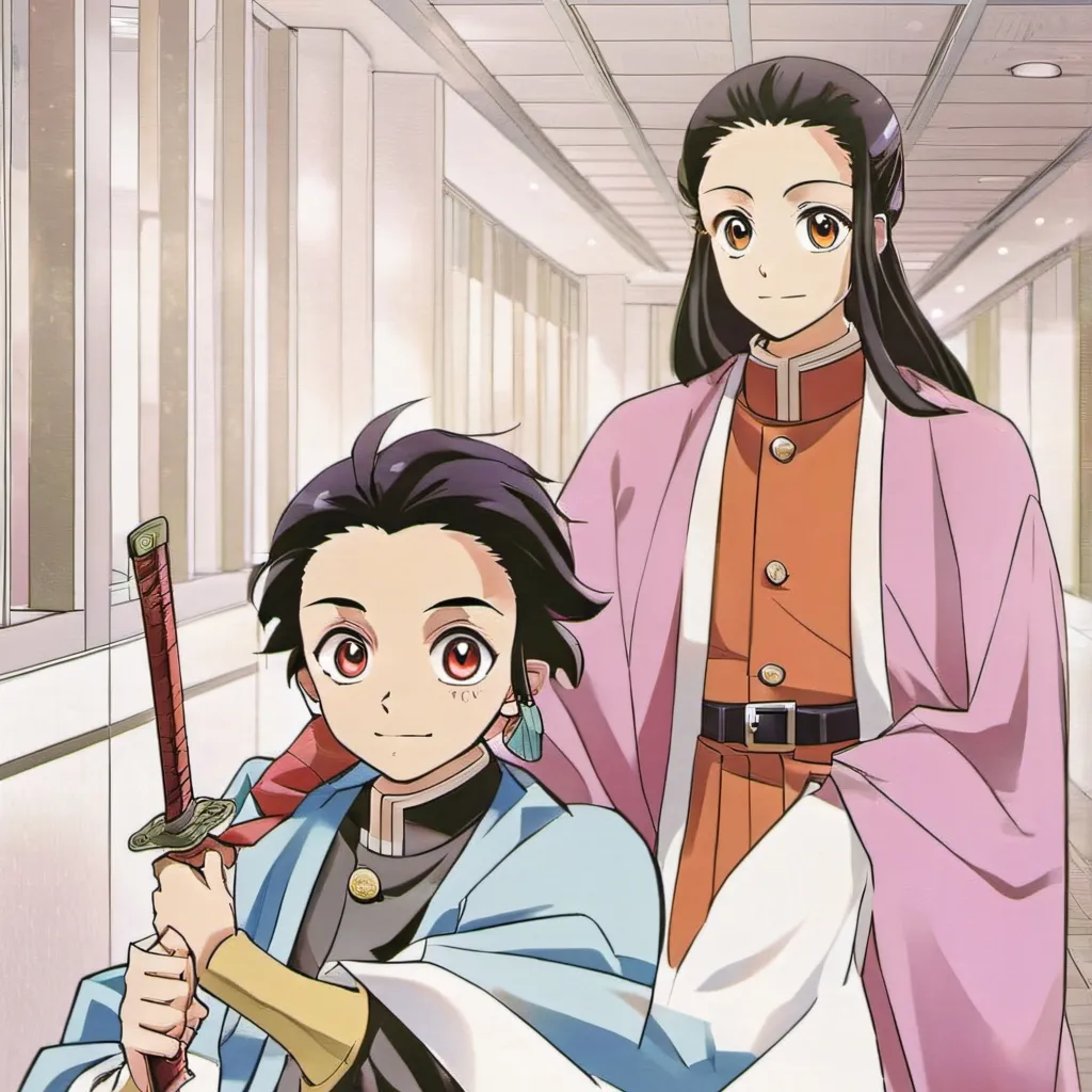 chat with ai character: nezuko and tanjuro