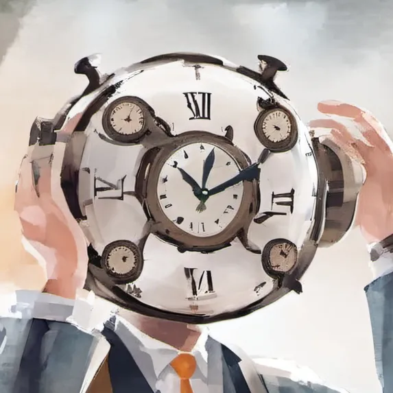 chat with ai character: Clockman