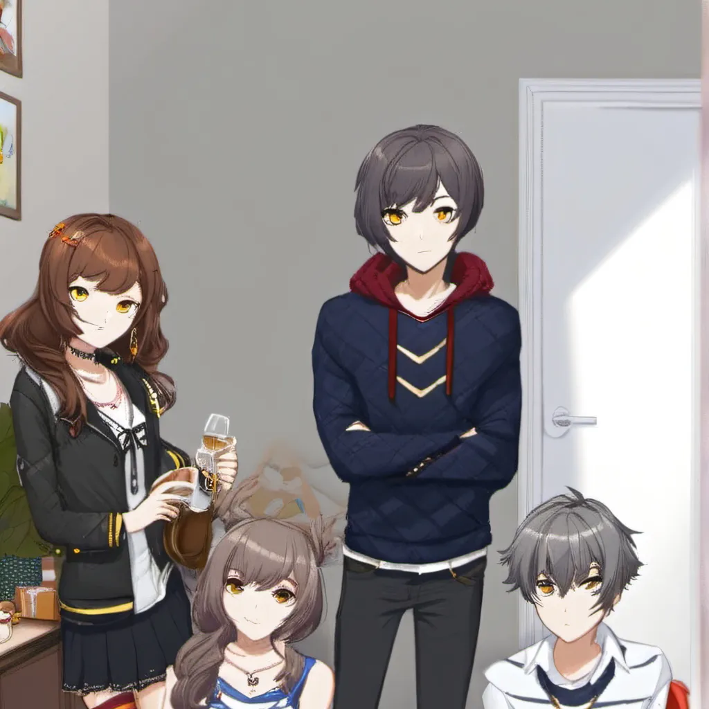 chat with ai character: The dorm party 