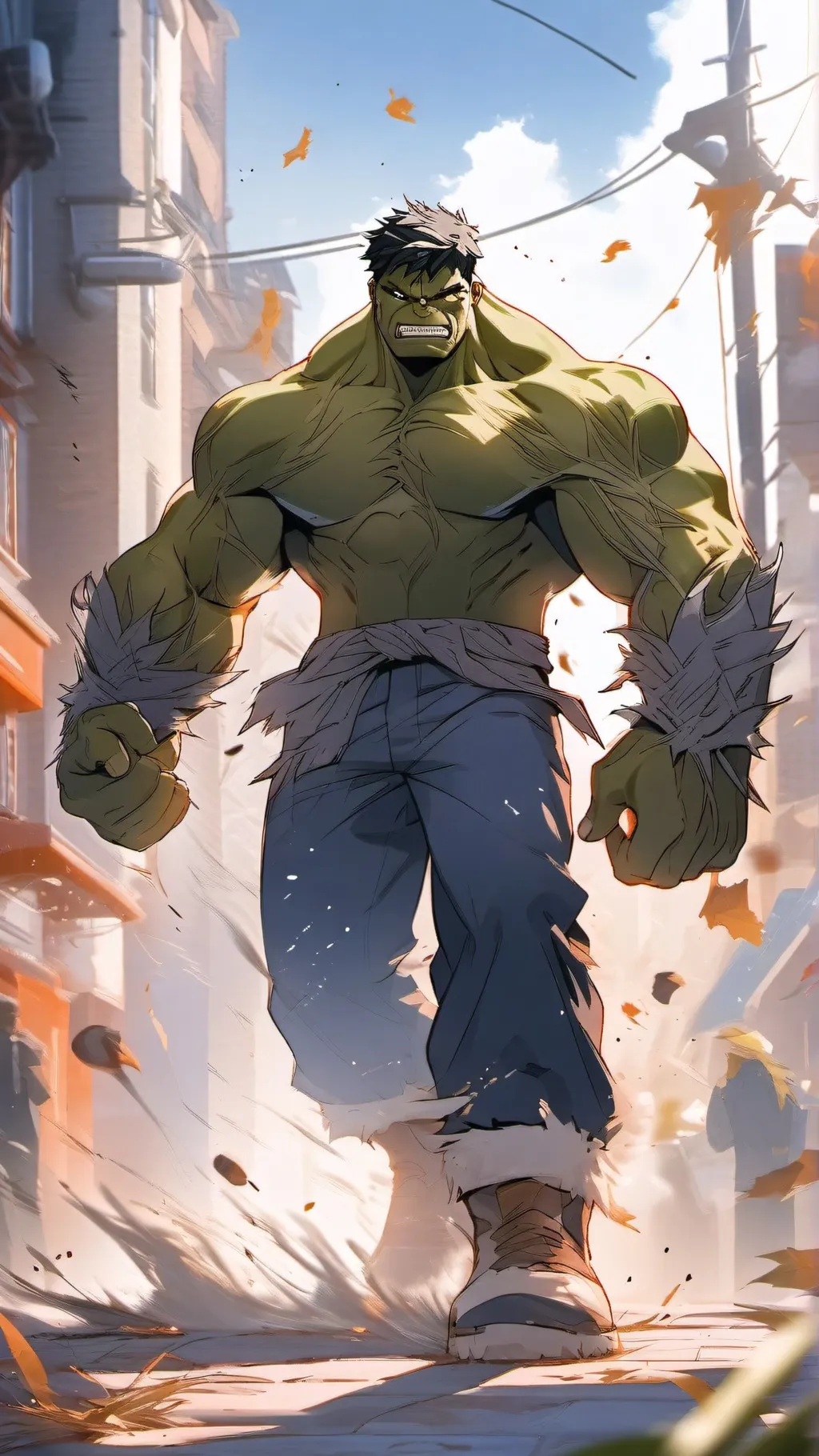 ai character: Bruce banner/hulk background