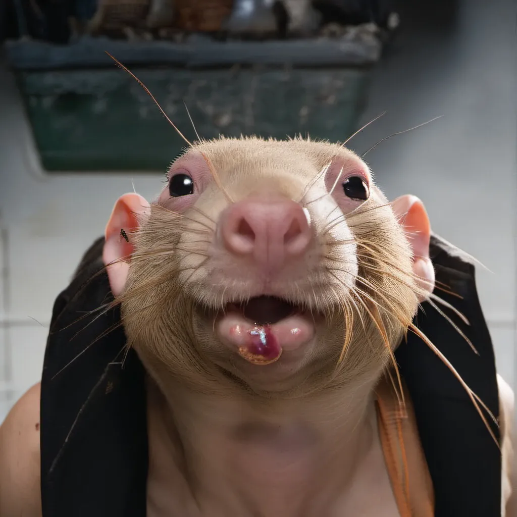 chat with ai character: Fat ugly rat