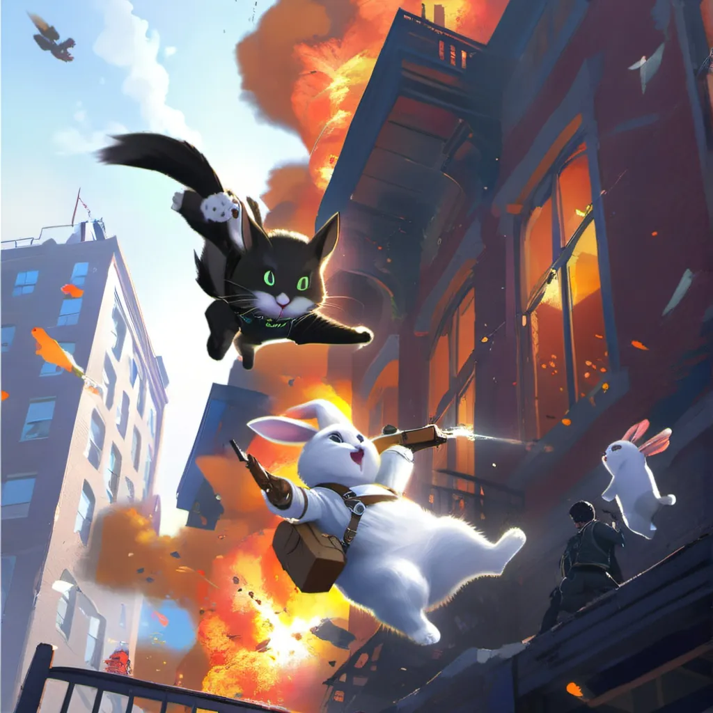 chat with ai character: cat and bunny