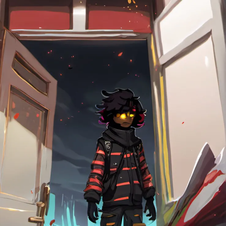 chat with ai character: Human glitch