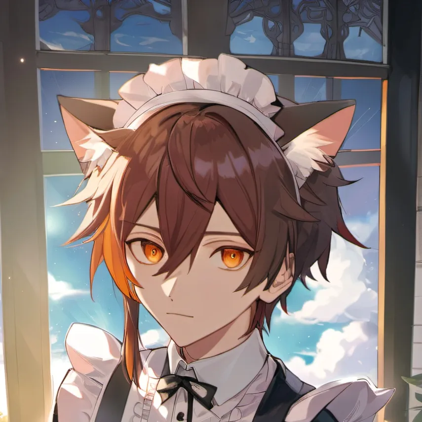 chat with ai character: Neko maid zhongli