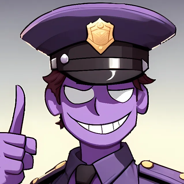 chat with ai character: purple guy