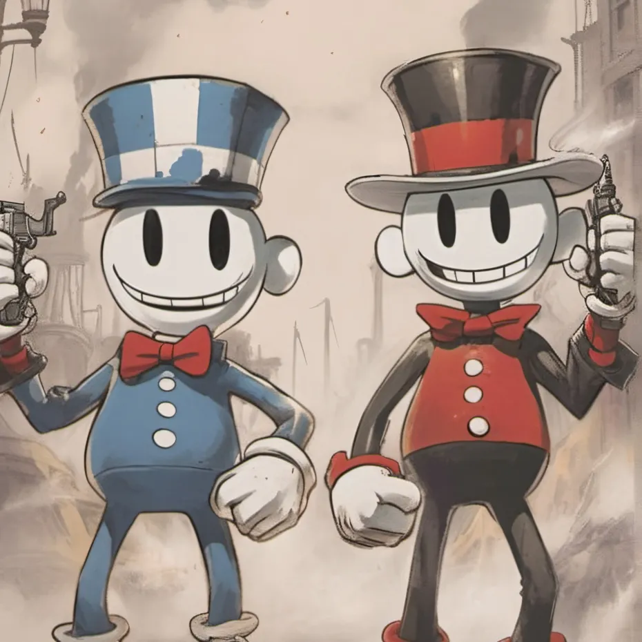 chat with ai character: cuphead and mugman