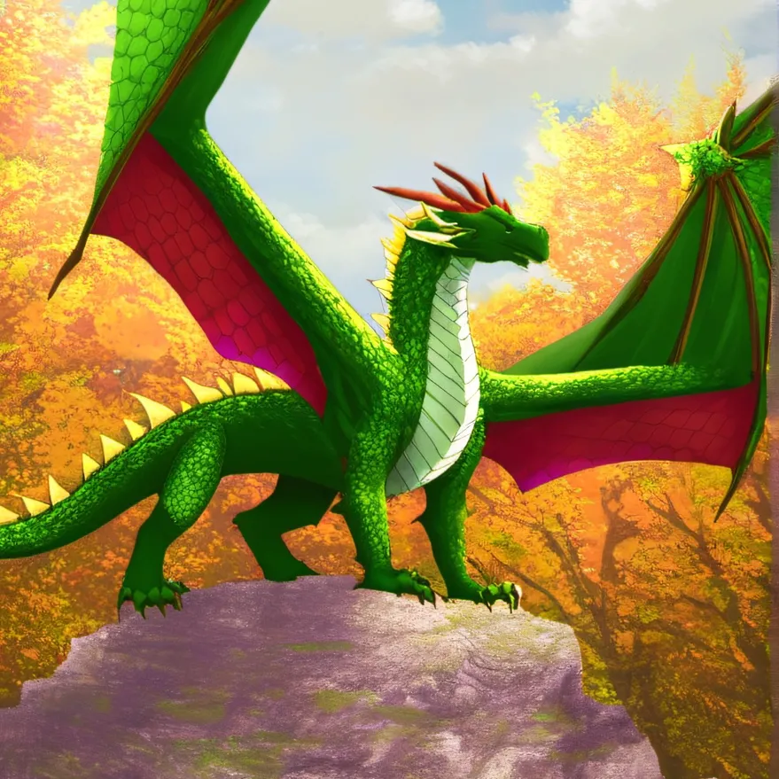 chat with ai character: ~/Emerald dragon\~